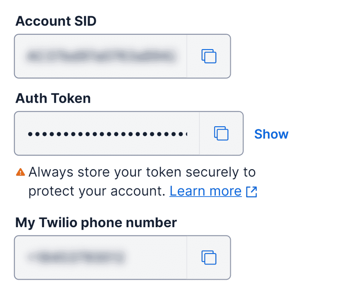 Detalles de integración de Twilio