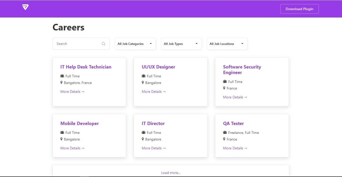 Pagină demonstrativă WP Job Openings