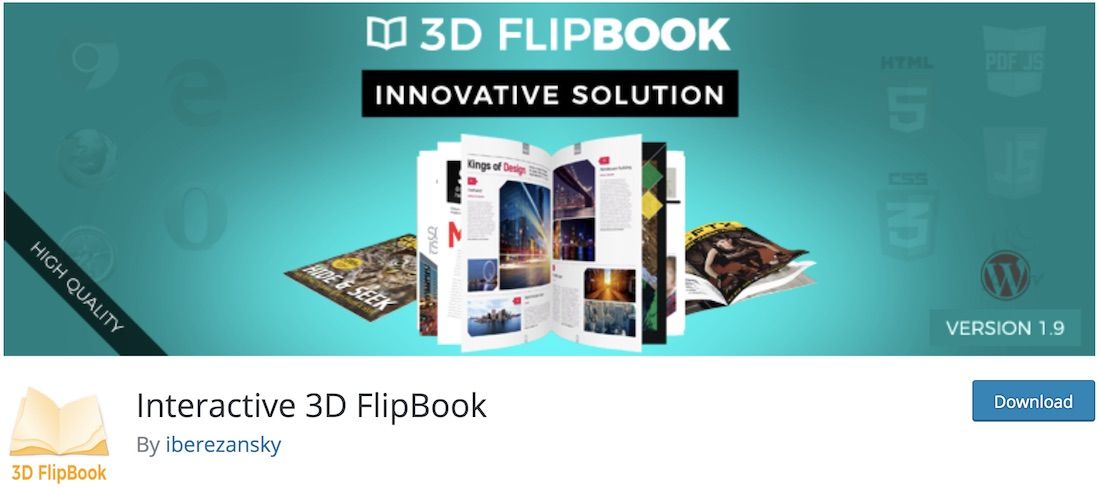 интерактивный 3D флипбук