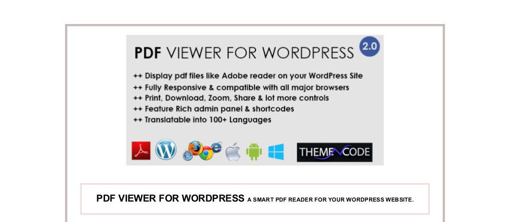 Просмотрщик PDF для WordPress