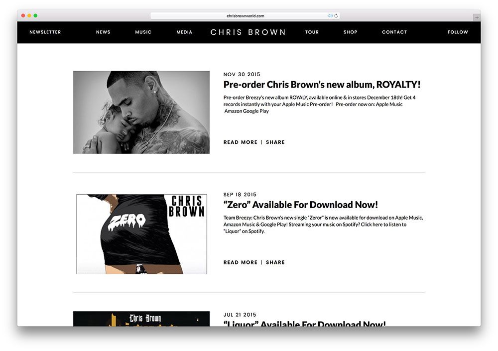 chrisbrownworld-hip-hop-sanatçı-wordpress-web sitesi