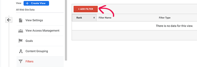 Add filter button