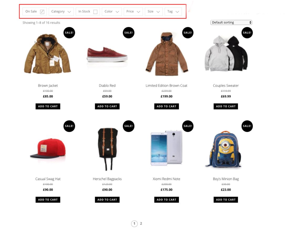 易于使用的 WooCommerce 产品过滤器