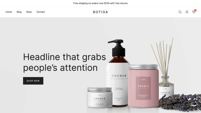 Botiga 最小的 WooCommerce 主题。