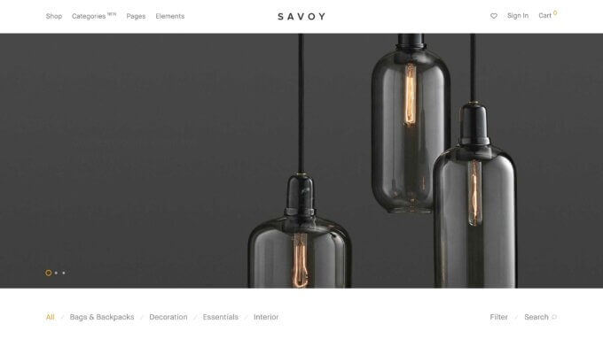 Savoy WooCommerce 主题。