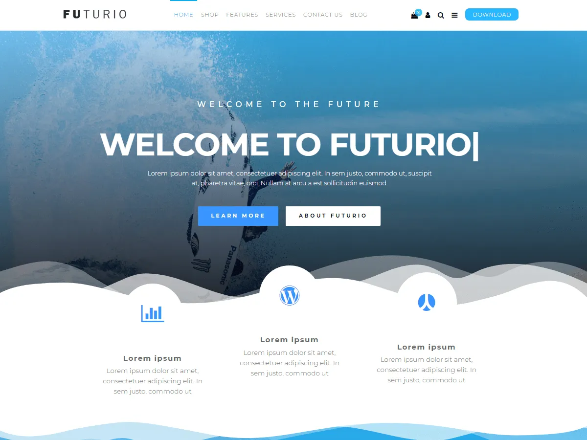 Futurio WordPress テーマ