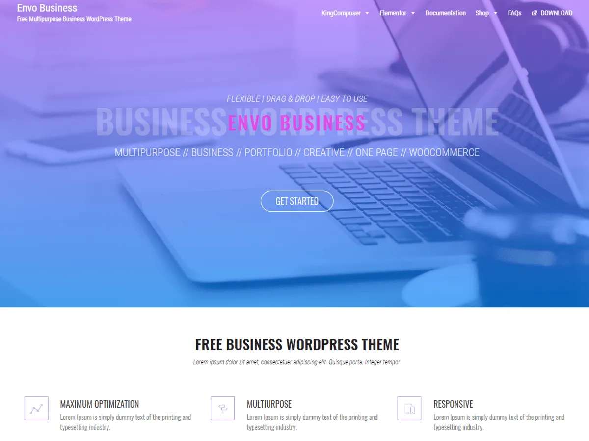 Envo Business WordPress テーマ