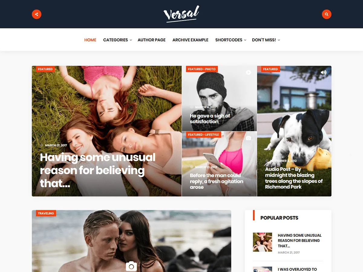 Versal WordPress teması