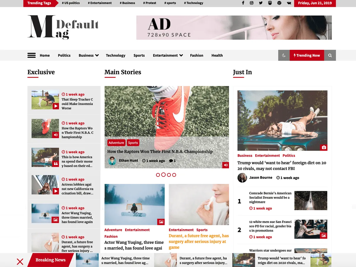 tema revistei WordPress modernă gratuit