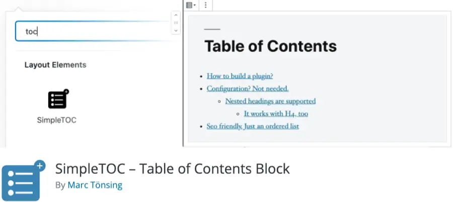SimpleTOC – Daftar Isi Blok