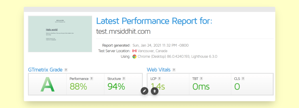 Bluehost speed test