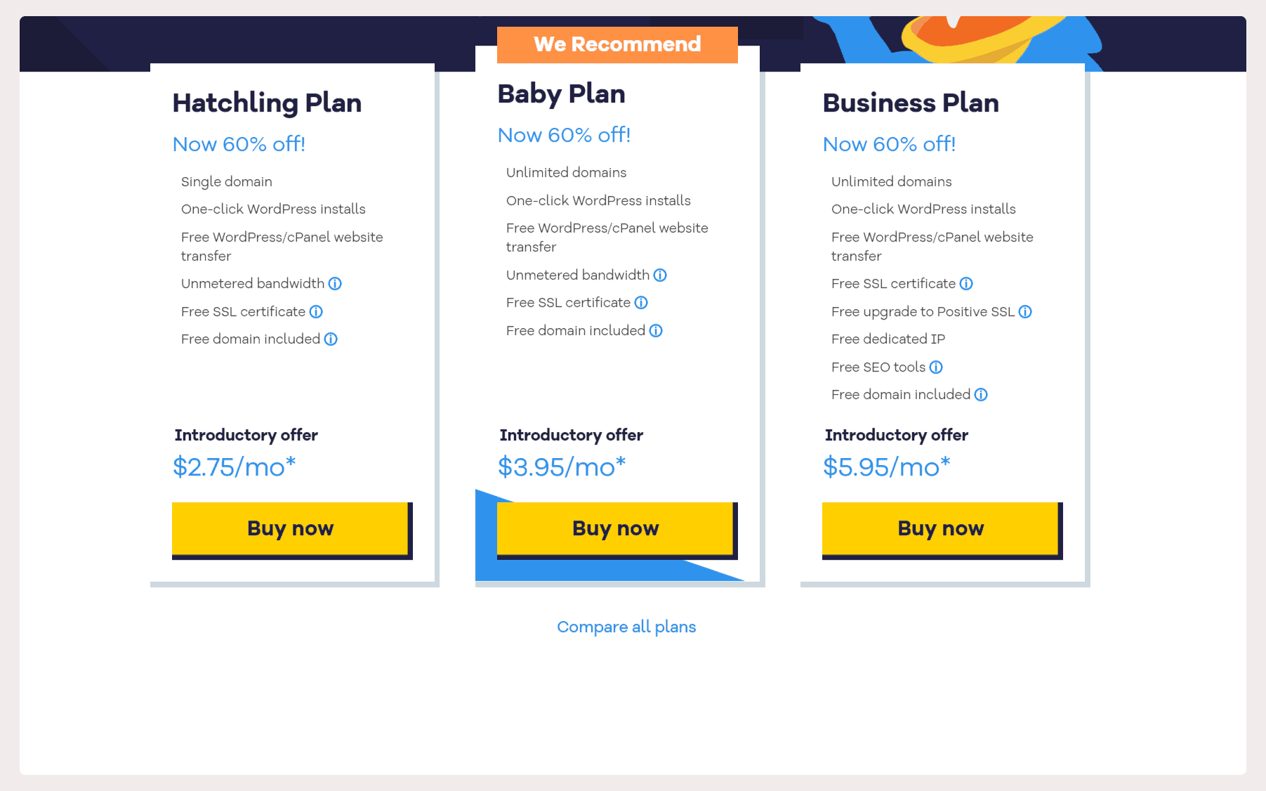 Hostgator pricing plans