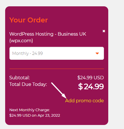 WPX Coupon code 1