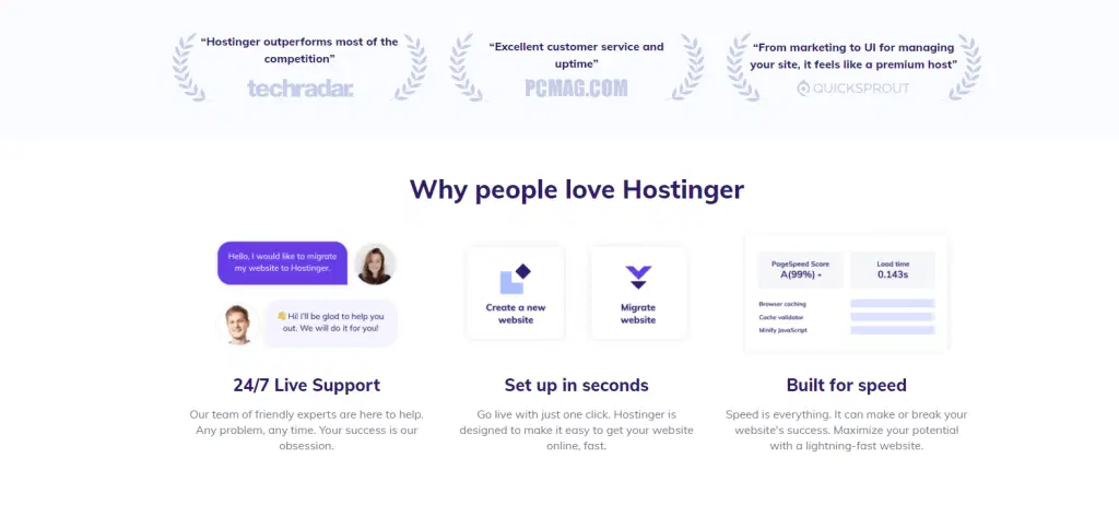 Hostinger features