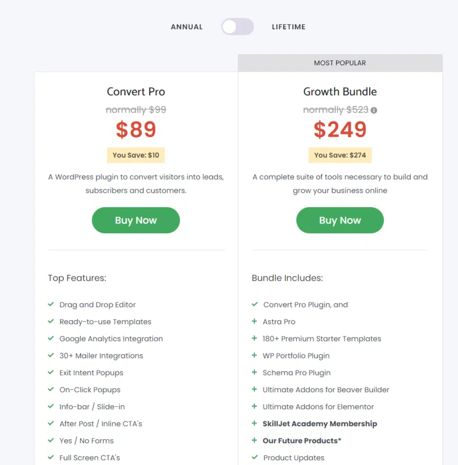 ConvertPro Pricing Plans