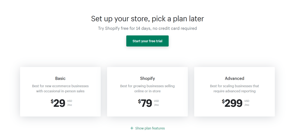 Shopify Pricing