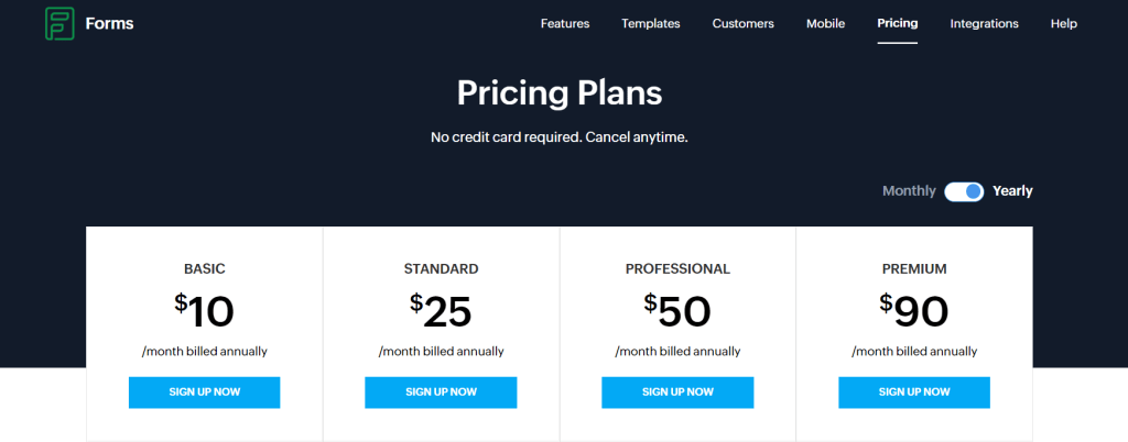 ZohoForms Pricing