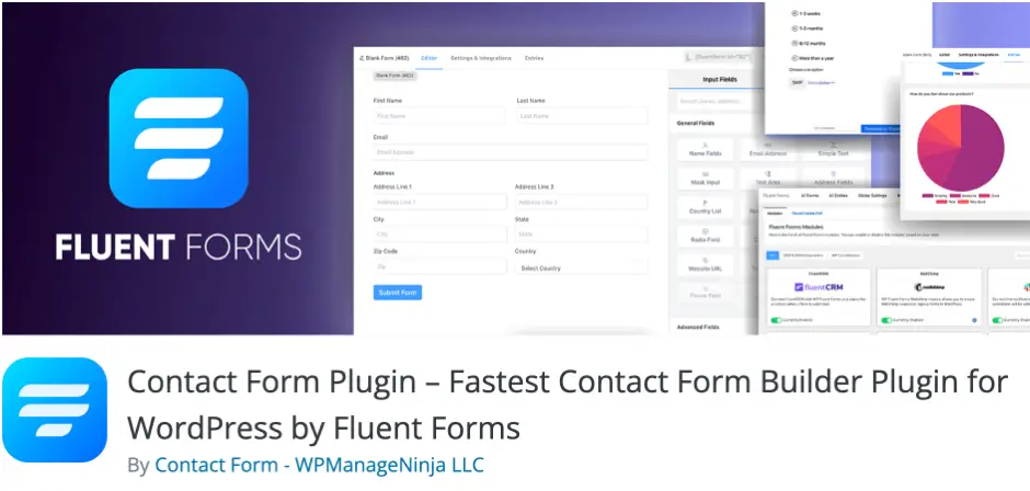 Fluentform WordPress プラグイン