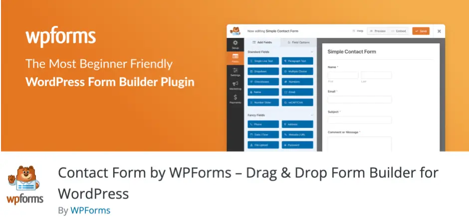 WPForms WordPress プラグイン