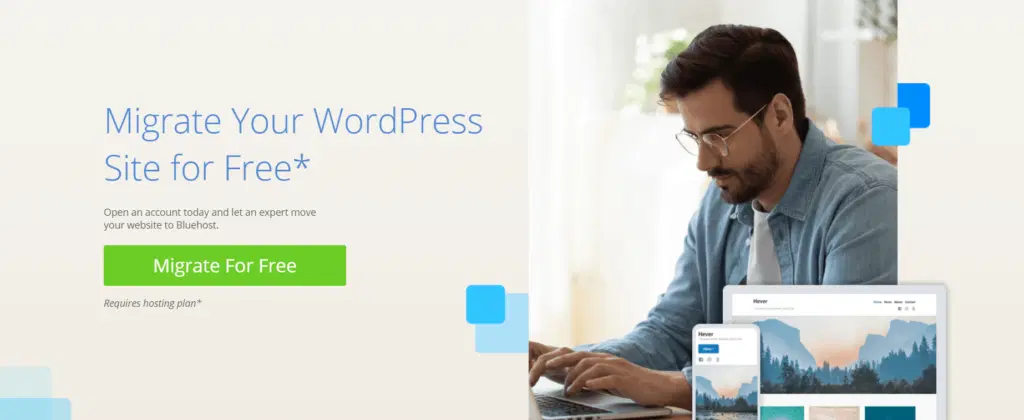 bluehost free web migration