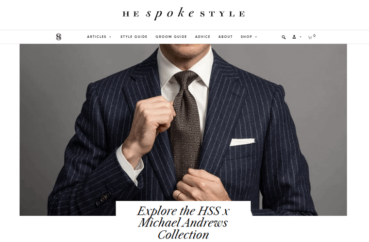 He Spoke Style - Ejemplos de sitios web de blogs