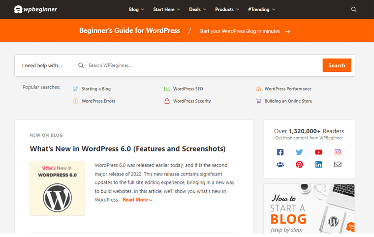 Blog de recursos de WordPress para principiantes en WordPress Sitio web