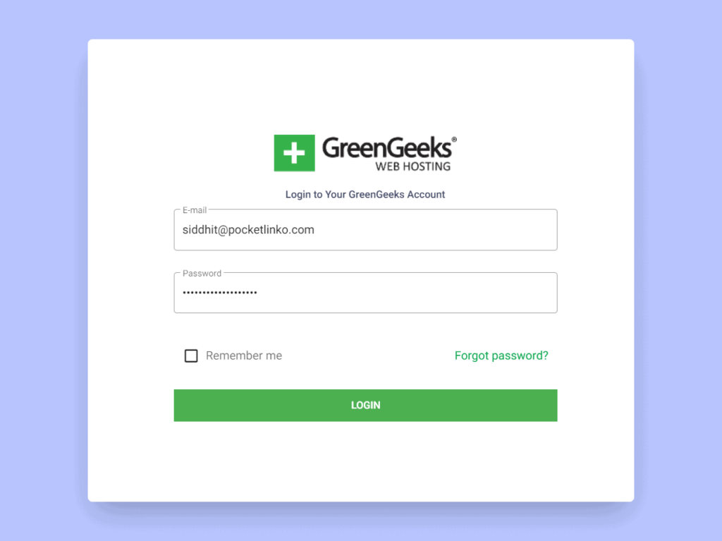 Greengeeks mail id pas