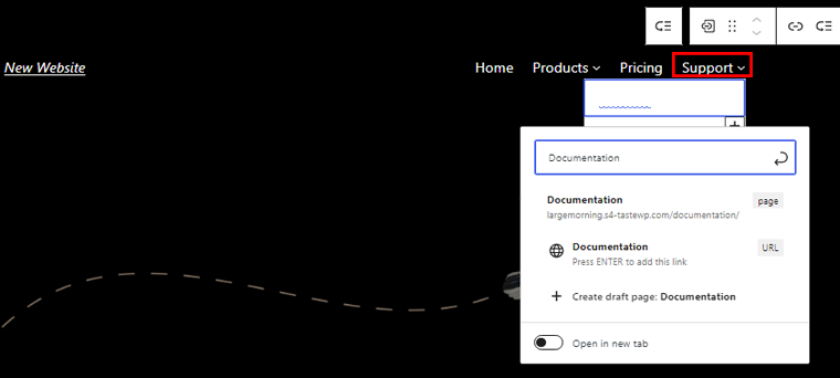 Menambahkan Item Submenu di Menu Dukungan