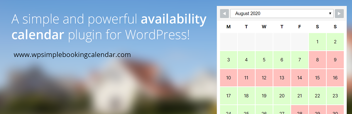 WP Simple Booking Calendar Wtyczka kalendarza WordPress