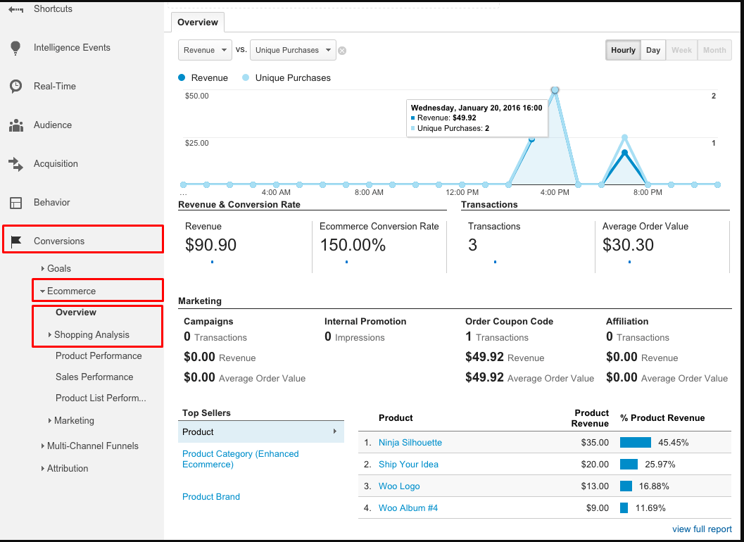 pelacakan konversi woocommerce