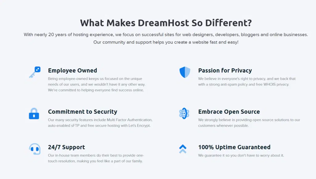 Dreamhost featire 