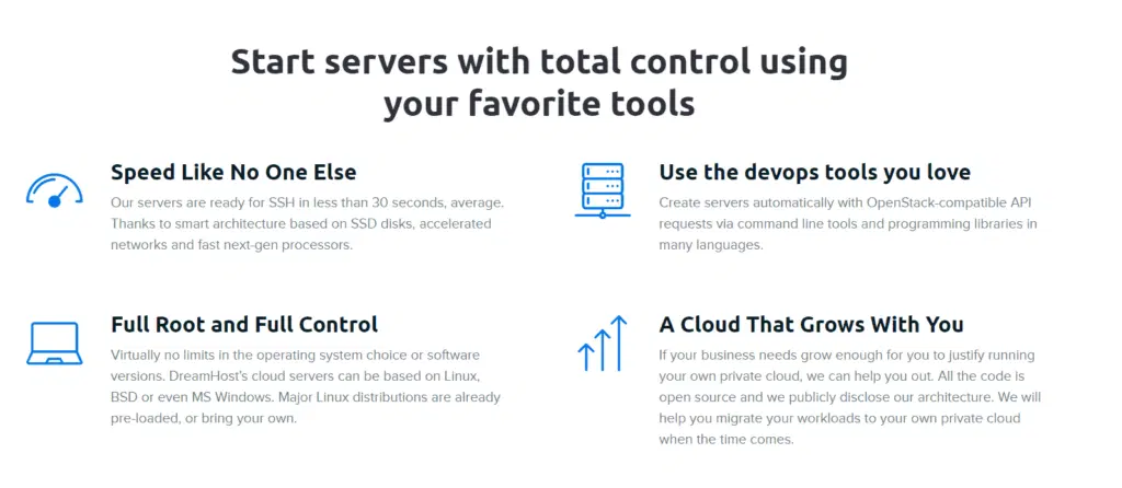 dreamhost cloud best features