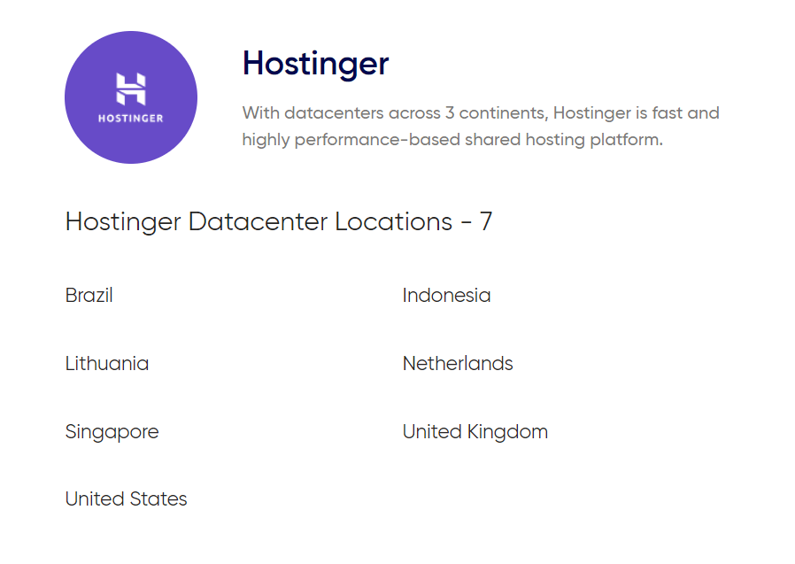 Hostinger data centre