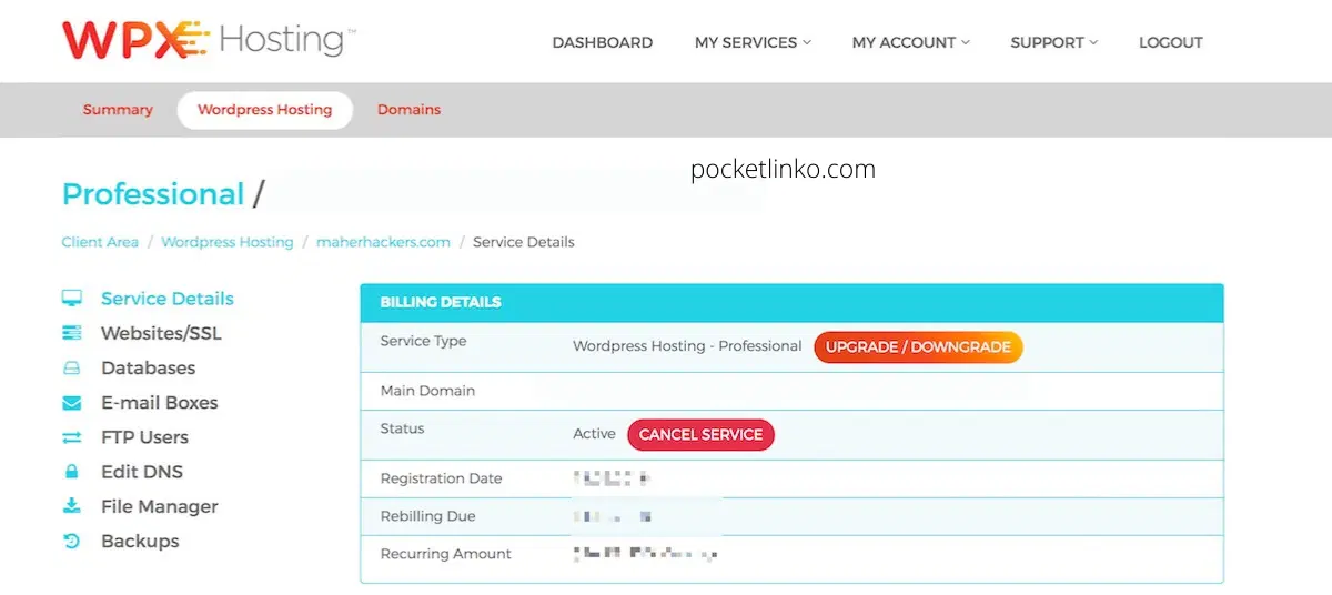 wpx hosting dashboard new