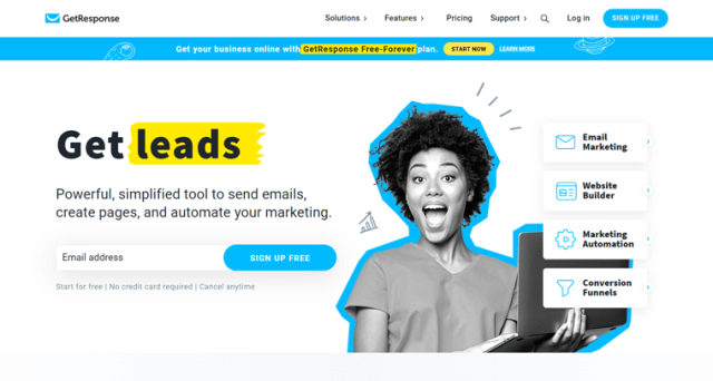 GetResponse 이메일 마케팅 플랫폼 무료 - 웹사이트로 돈을 버는 최고의 방법