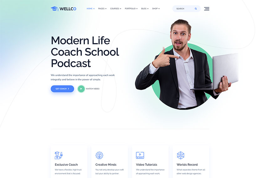 Wellco - Cursos Online de Coach WordPress