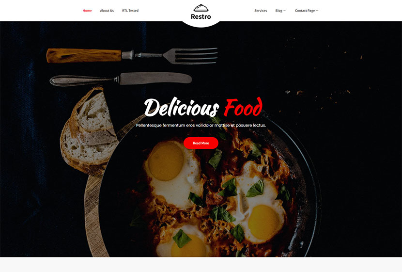 Thème WordPress gratuit Restaurant Lite