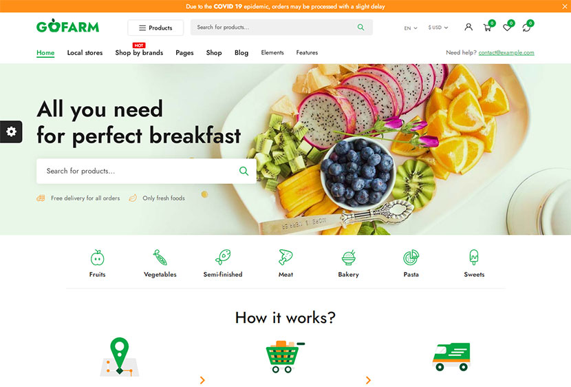 Gofarm - Tema WordPress WooCommerce di generi alimentari