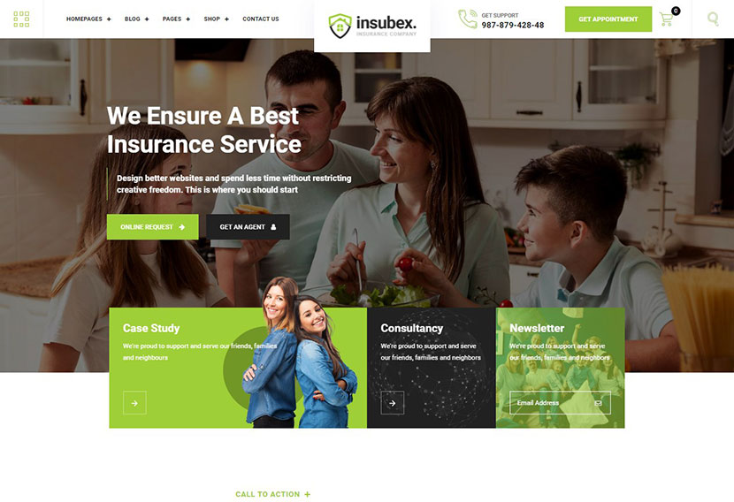 Insubex - Elementor 多用途保險 WordPress 主題