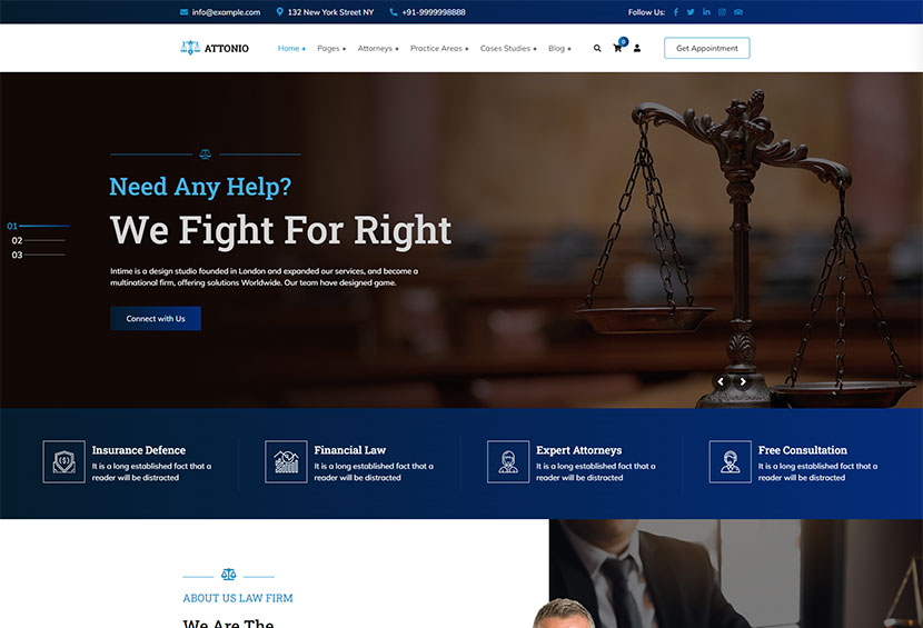 Attonio Lawyer WordPress テーマ