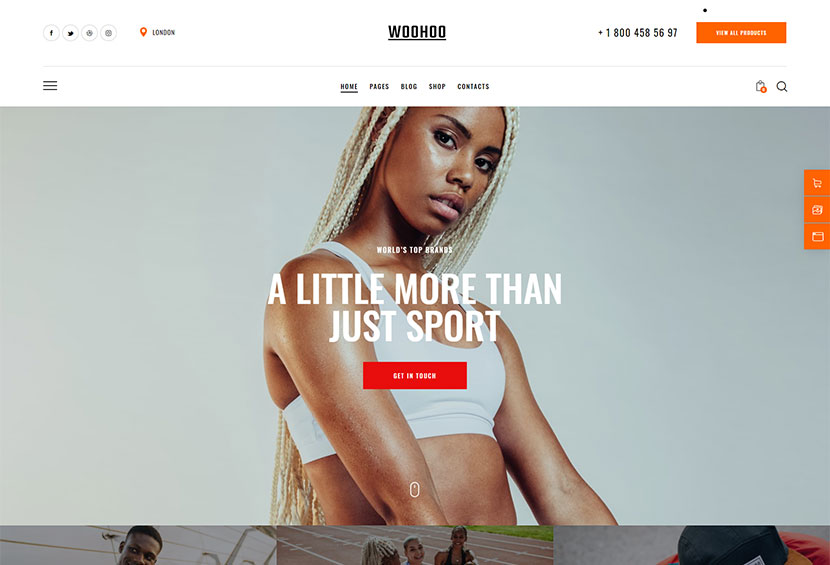 Woo Hoo - กีฬาเอ็กซ์ตรีมและกิจกรรมกลางแจ้ง WordPress Theme