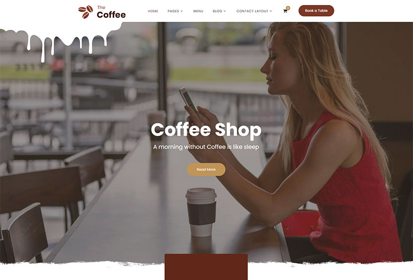 Tema WordPress grátis para café SKT