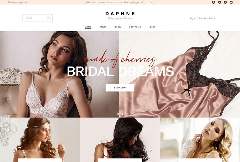 Daphne - ธีมร้านขายชุดชั้นใน