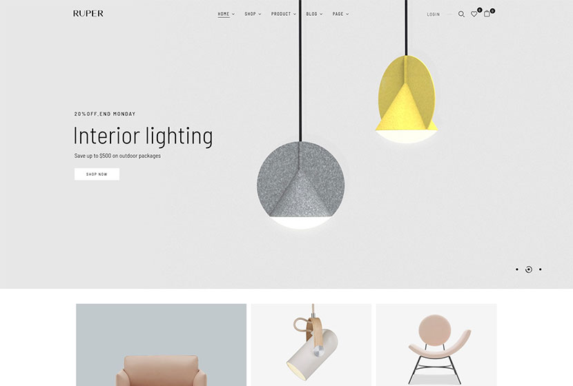 Ruper – 家具 WooCommerce WordPress テーマ