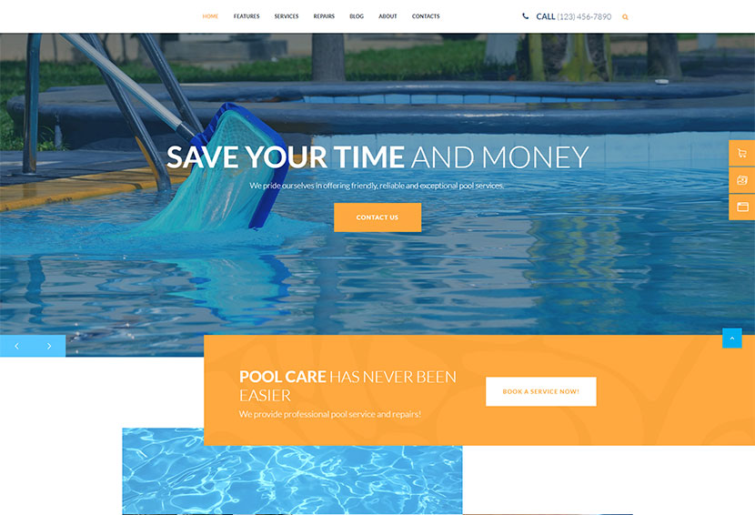 Thème WordPress pour les services d'entretien et de nettoyage de piscines