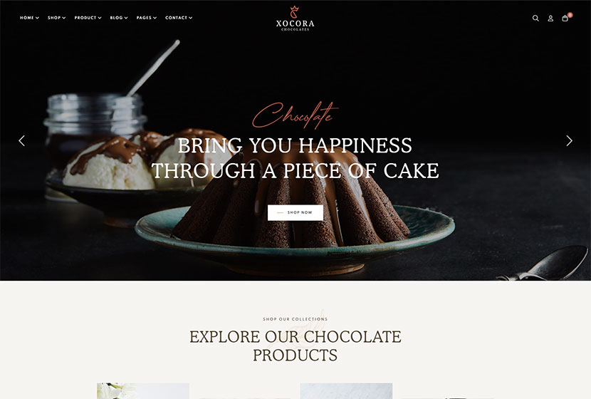 Xocora - Tema WooCommerce de WordPress para panadería de alimentos