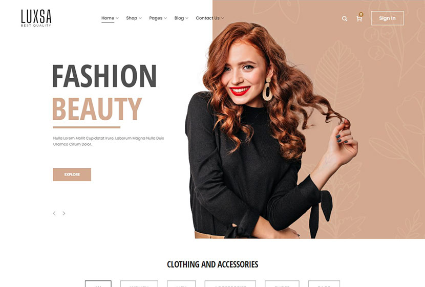 LUXSA - Thème WooCommerce de mode